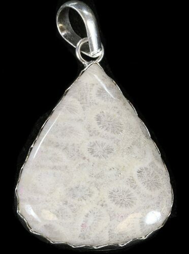 Million Year Old Fossil Coral Pendant - Large #38098